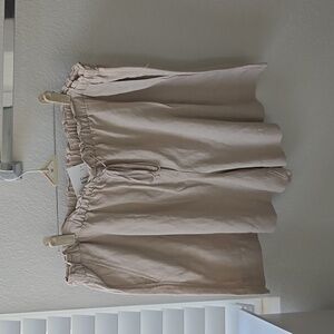 NWT H&M Linen Drawstring Waist Band Shorts Size Large